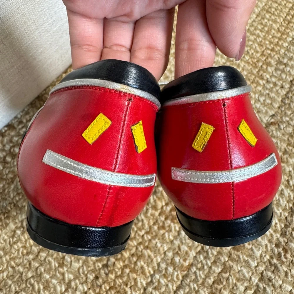 Zalo -Whimsical‎ Red Leather Sports Car Design Shoes US Size 7.5